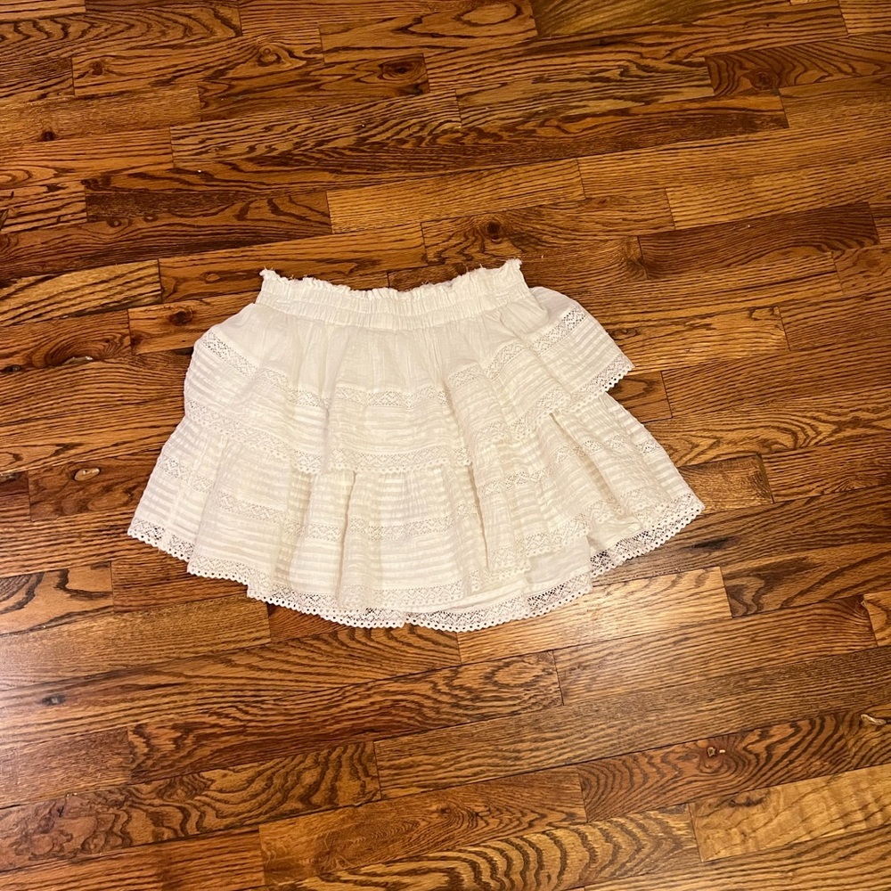 White aerie ruffle skirt